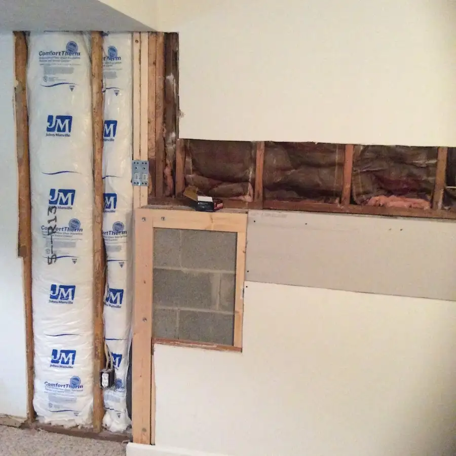 Wall insulation replacement during Contents Cleaning & Restoration in Wilkes-Barre